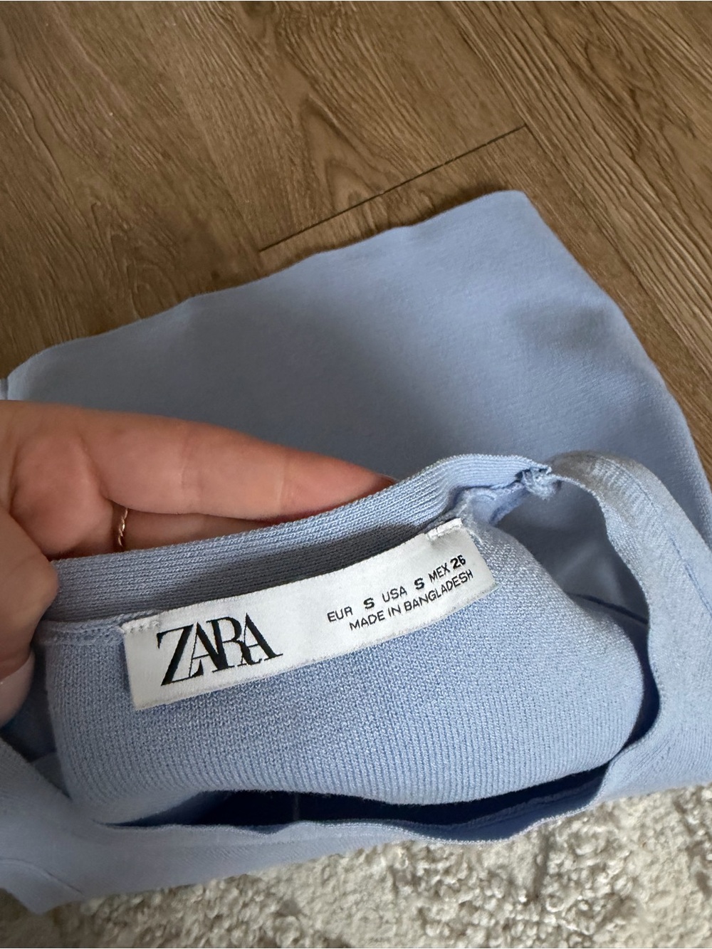 Zara blue high neck top - Picture 3 of 3